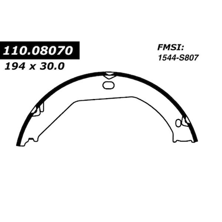 Centric Parts Centric Brake Shoes, 111.08070 111.08070